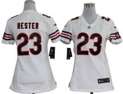 Women Nike Chicago Bears 23# Devin Hester White Jersey