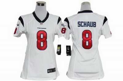 Women Nike Houston Texans #8 schaub White Jerseys