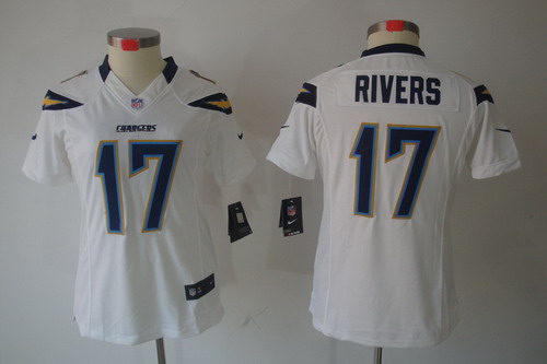 Nike Women San Diego Charger #17 Rivers White Color[Women Limited Jerseys]