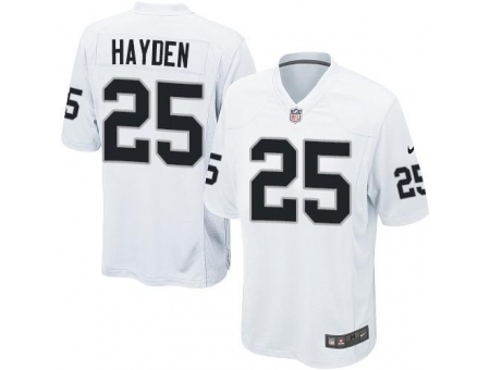 Nike Oakland Raiders 25 D.J. Hayden White Game NFL Jersey