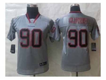 Nike Youth jerseys houston texans #90 clowney grey[lights out][clowney]