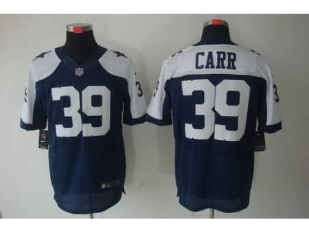 Nike Dallas Cowboys 39 Brandon Carr Blue Elite Thankgivings NFL Jersey