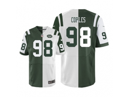 Nike New York Jets 98 Quinton Coples Green White Elite Split NFL Jersey