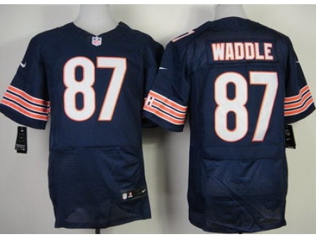 Nike Chicago Bears 87 Tom Waddle Blue Elite NFL Jersey