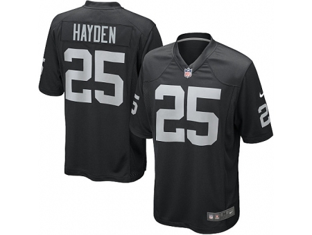 Nike Oakland Raiders 25 D.J. Hayden Black Game NFL Jersey