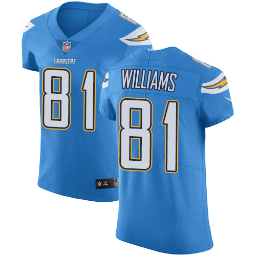 Nike Chargers #81 Mike Williams Electric Blue Alternate Mens Stitched NFL Vapor Untouchable Elite Je