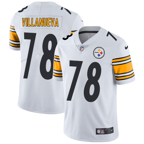 Youth Nike Pittsburgh Steelers #78 Alejandro Villanueva White Vapor Untouchable Limited Player NFL J