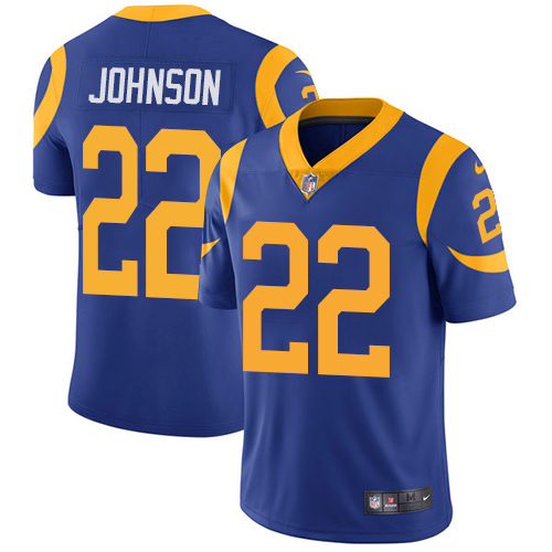 Nike Rams #22 Trumaine Johnson Royal Blue Alternate Mens Stitched NFL Vapor Untouchable Limited Jers