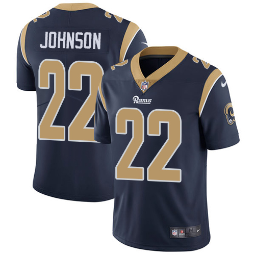 Nike Rams #22 Trumaine Johnson Navy Blue Team Color Mens Stitched NFL Vapor Untouchable Limited Jers