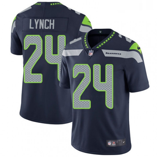 Youth Nike Seattle Seahawks 24 Marshawn Lynch Steel Blue Team Color Vapor Untouchable Limited Player