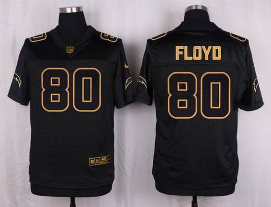 Nike Chargers #80 Malcom Floyd Black Mens Stitched NFL Elite Pro Line Gold Collection Jersey