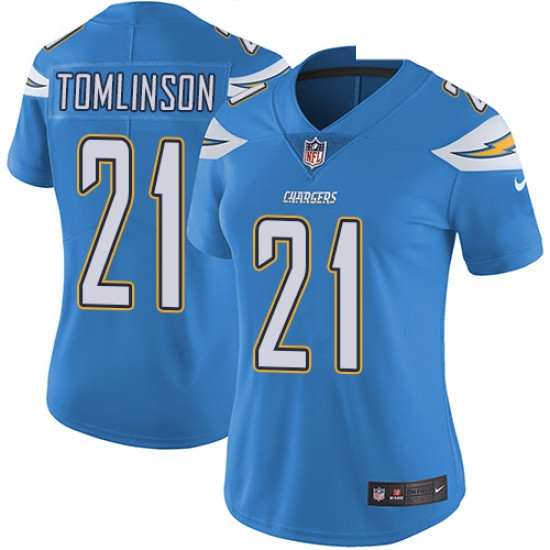 Womens Nike Los Angeles Chargers 21 LaDainian Tomlinson Electric Blue Alternate Vapor Untouchable Li