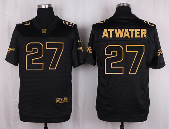 Nike Broncos #27 Steve Atwater Black Mens Stitched NFL Elite Pro Line Gold Collection Jersey