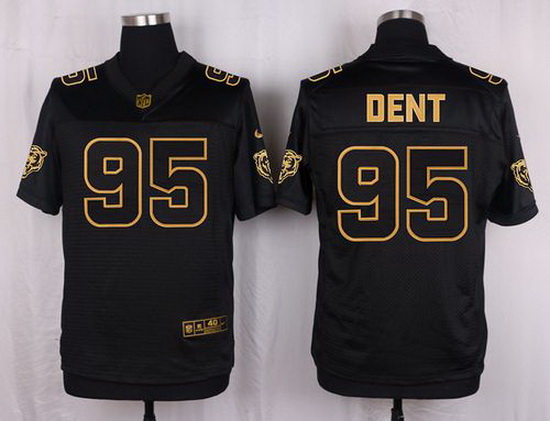 Nike Bears #95 Richard Dent Black Mens Stitched NFL Elite Pro Line Gold Collection Jersey