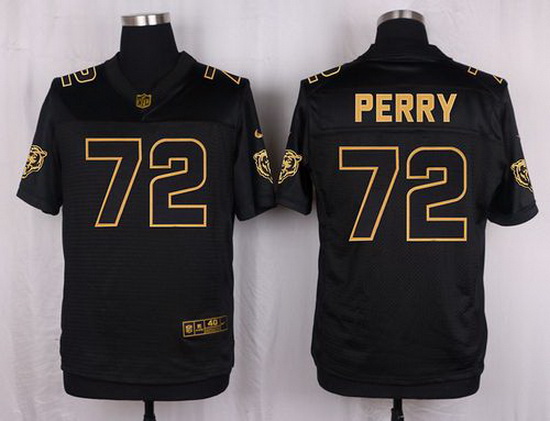 Nike Bears #72 William Perry Black Mens Stitched NFL Elite Pro Line Gold Collection Jersey