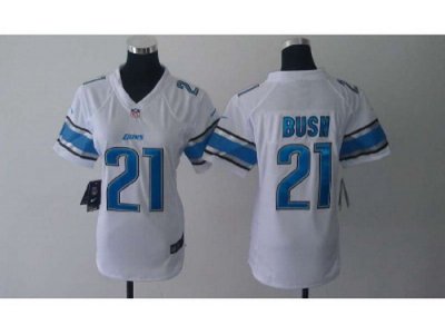 Nike Women NFL Detroit Lions #21 Reggie Bush white Jerseys