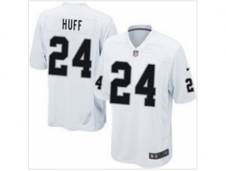 Nike Oakland Raiders 24 Michael Huff white game NFL Jersey