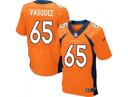 Nike Denver Broncos 65 Louis Vasquez Orange Elite NFL Jersey