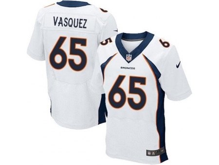 Nike Denver Broncos 65 Louis Vasquez White Elite NFL Jersey