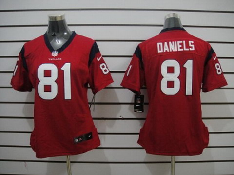 Nike Women Houston Texans #81 Daniels red Jerseys