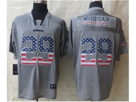 Nike Dallas cowboys 29 DeMarco Murray Grey Elite USA Flag Fashion NFL Jersey