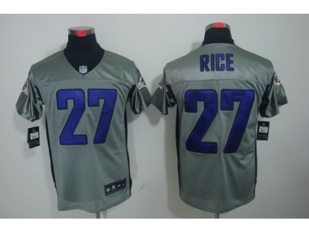 Nike Baltimore Ravens 27 Ray Rice Grey Elite Shadow NFL Jersey