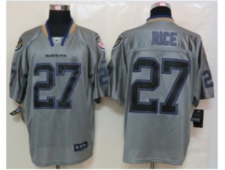 Nike Baltimore Ravens 27 Ray Rice Grey Elite Lights out NFL Jersey