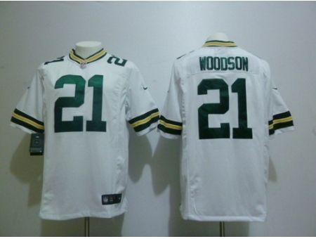 Nike Green Bay Packers 21 Charles Woodson Game White NFL Jersey