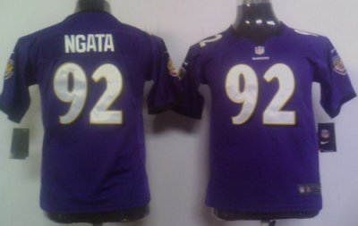 Youth Nike Baltimore Ravens #92 Haloti Ngata Purple Nike NFL Jerseys