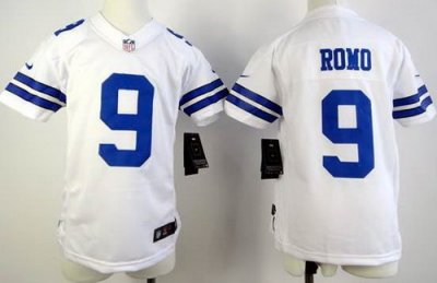 Youth Nike Dallas Cowboys 9# Tony Romo White Nike NFL Jerseys