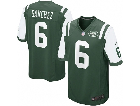 Nike New York Jets 6 Mark Sanchez green Game NFL Jersey