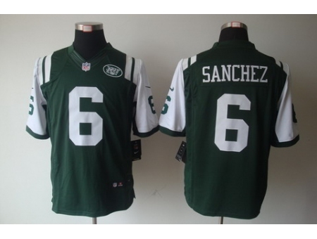 Nike New York Jets 6 Mark Sanchez Green Limited NFL Jersey