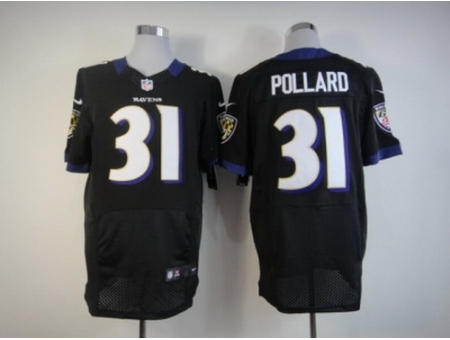 Nike Baltimore Ravens 31 Bernard Pollard Black Elite NFL Jersey