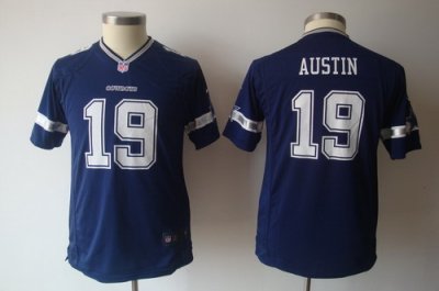 Youth Nike Dallas Cowboys #19 Miles Austin Blue Nike NFL Jerseys