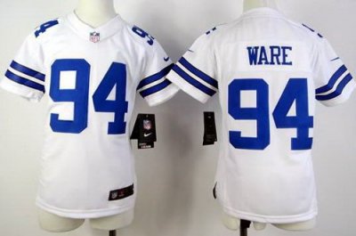 Youth Nike Dallas Cowboys #94 DeMarcus Ware White Nike NFL Jerseys