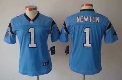 Women Nike Carolina Panthers 1# Newton Blue[Women Limited Jerseys]