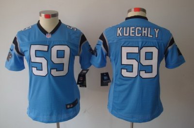 Women Nike Carolina Panthers 59# Kuechly Blue[Women Limited Jerseys]