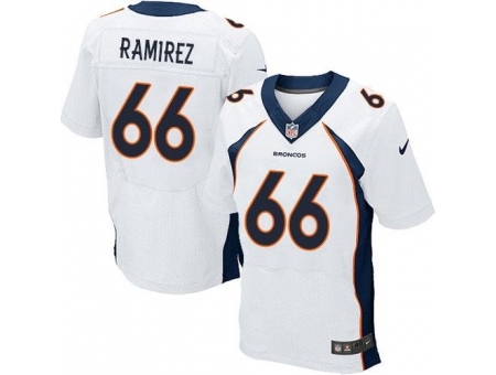 Nike Denver Broncos 66 Manny Ramirez White Elite NFL Jersey