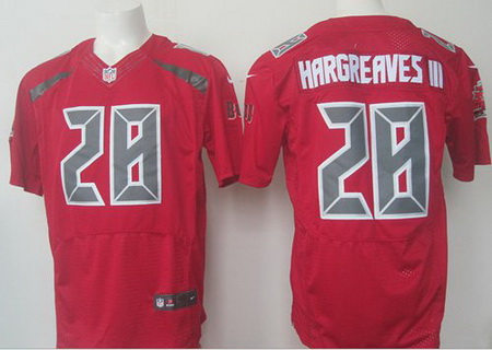 Nike Buccaneers #28 Vernon Hargreaves III Red Mens Stitched NFL Elite Rush Jersey