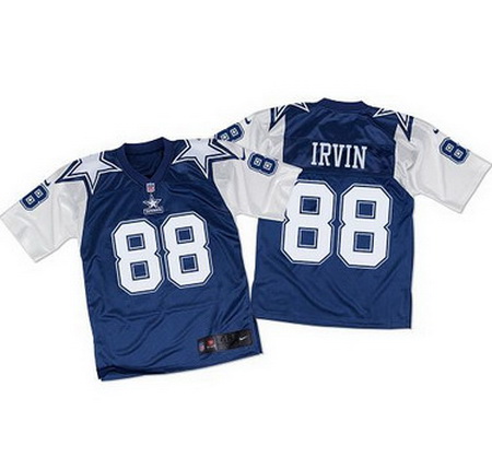 Nike Cowboys #88 Michael Irvin Navy BlueWhite Throwback Mens Stitched NFL Elite Jersey