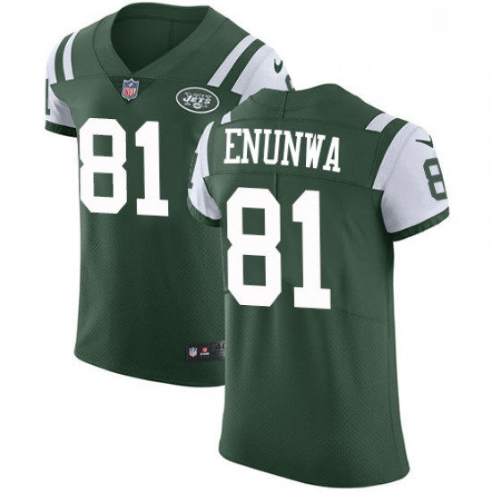 Mens Nike New York Jets 81 Quincy Enunwa Elite Green Team Color NFL Jersey