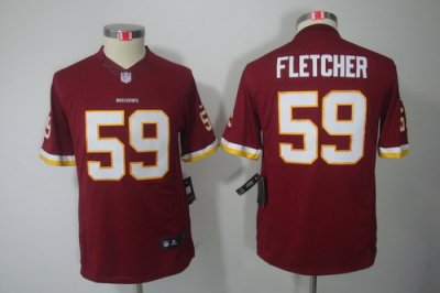 Nike Youth Washington RedSkins #59 Fletcher Red Limited Jerseys