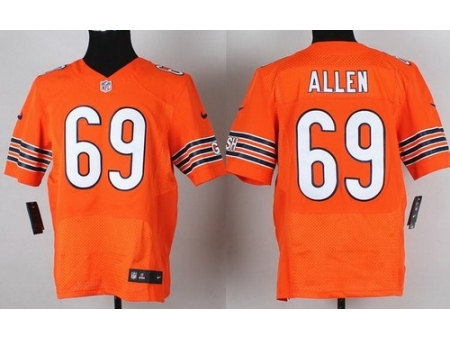 Nike Chicago Bears 69 Jared Allen Orange Elite NFL Jersey