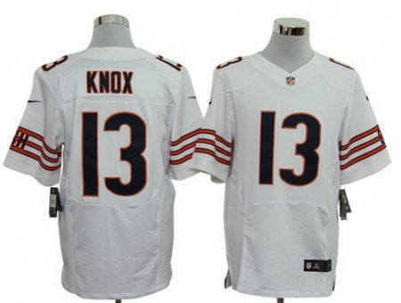 Nike Chicago Bears 13 Johnny Knox White Elite NFL Jersey