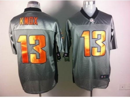 Nike Chicago Bears 13 Johnny Knox Grey Elite Shadow NFL Jersey