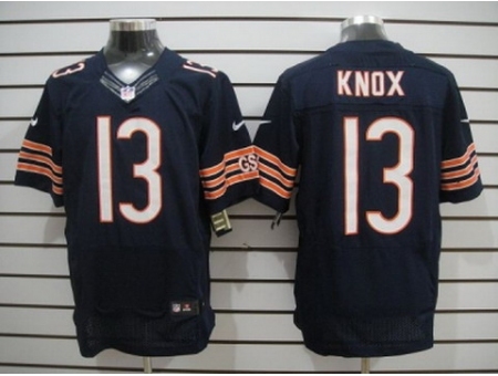 Nike Chicago Bears 13 Johnny Knox Blue Elite NFL Jersey