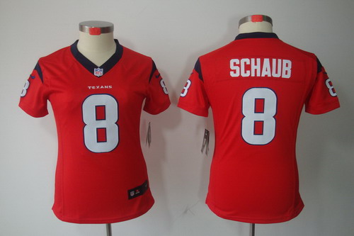 Nike Women Houston Texans #8 Schaub Red Color[NIKE LIMITED Jersey]