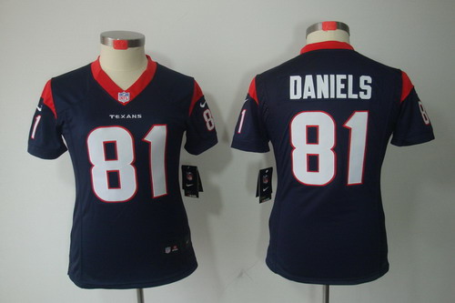 Nike Women Houston Texans #81 Daniels Blue Color[NIKE LIMITED Jersey]