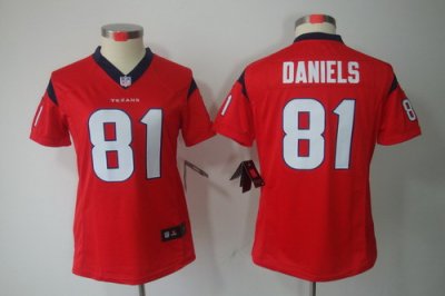 Nike Women Houston Texans #81 Daniels Red Color[NIKE LIMITED Jersey]