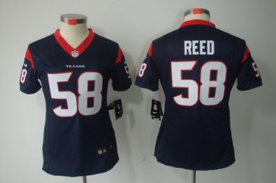 Women Nike Houston Texans #58 Brooks Reed Blue Color[NIKE LIMITED Jersey]